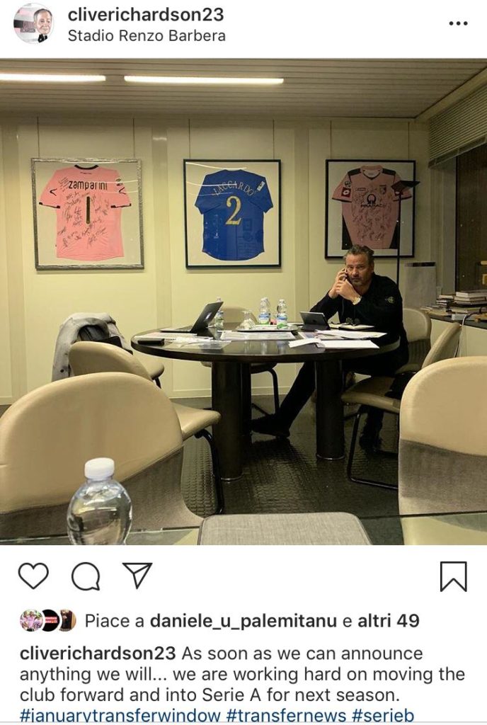 Richardson: ”Riporteremo il Palermo in Serie A”… – FOTO