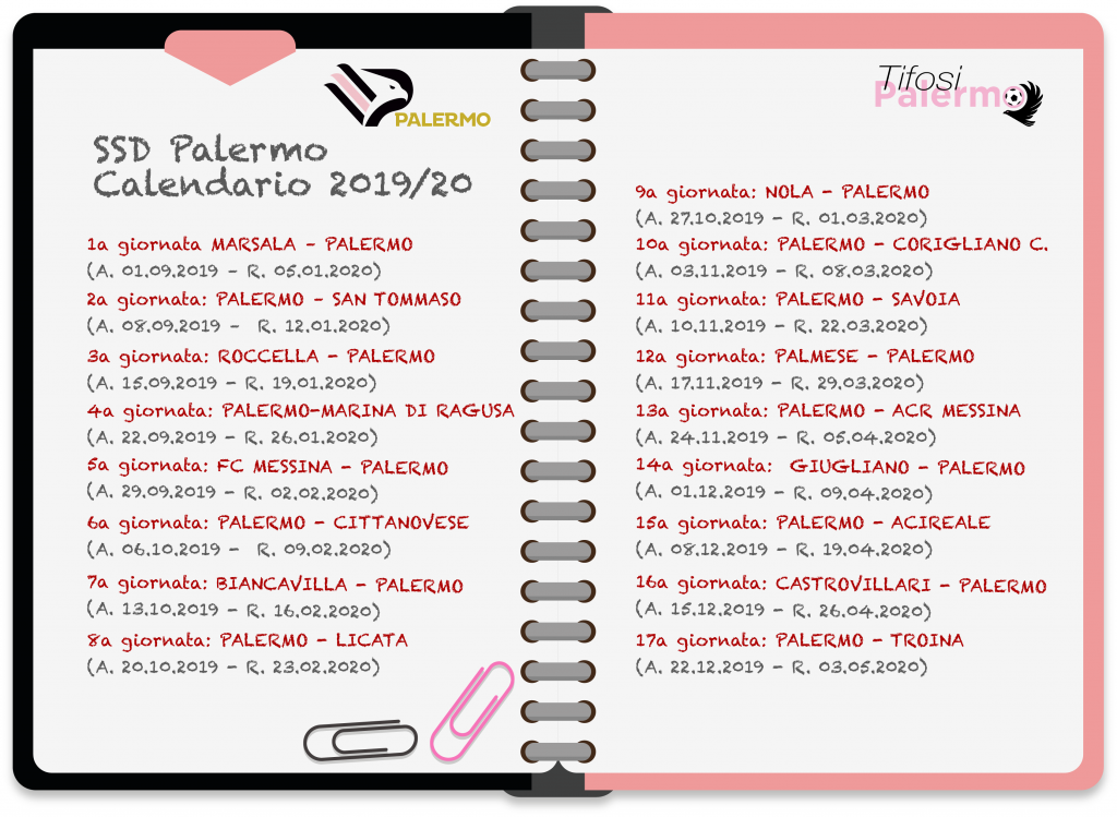 Scarica e stampa il calendario del Palermo con le date e gli orari! (PDF all’interno)