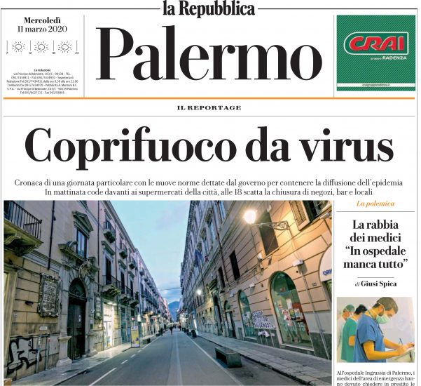 Rassegna Stampa La Repubblica di oggi TifosiPalermo