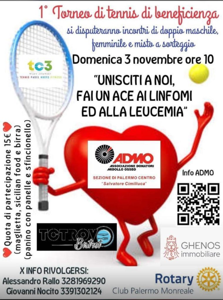 A Palermo primo torneo di tennis per beneficienza