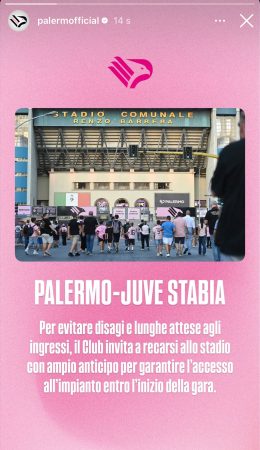 Palermo Juve Stabia comunicazione