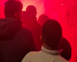 VIDEO – La squadra accolta al Barbera in piena notte