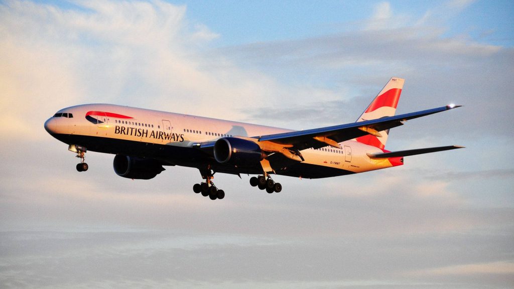 British Airways atterraggio d'emergenza