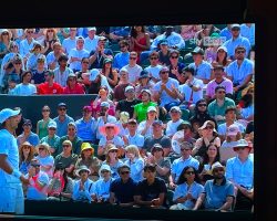 FOTO – A Wimbledon si tifa Palermo: tra gli spalti un uomo in rosanero